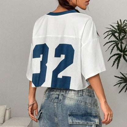 Damen Sportoberteil V-Ausschnitt Rundum-Mesh Eveloria