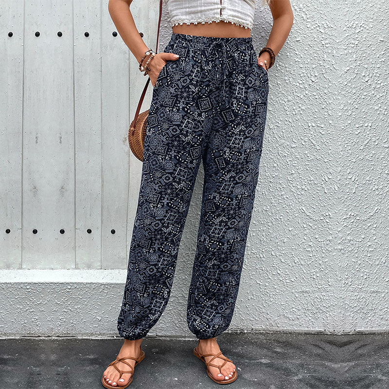 Damen Sommerhose Ethnomuster Leicht Eveloria