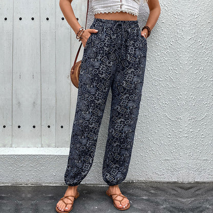 Damen Sommerhose Ethnomuster Leicht Eveloria