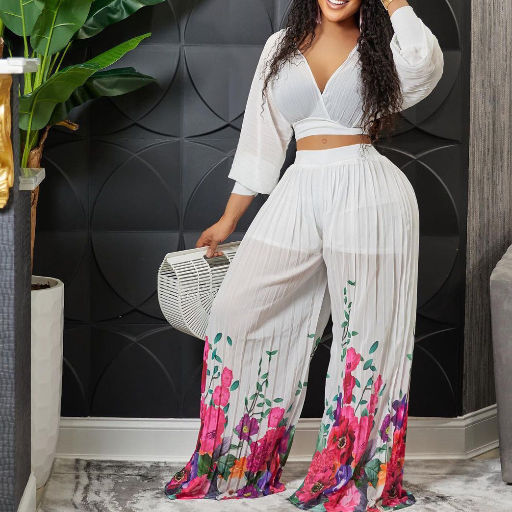 Damen Jumpsuit Florales Design Eveloria - Eveloria