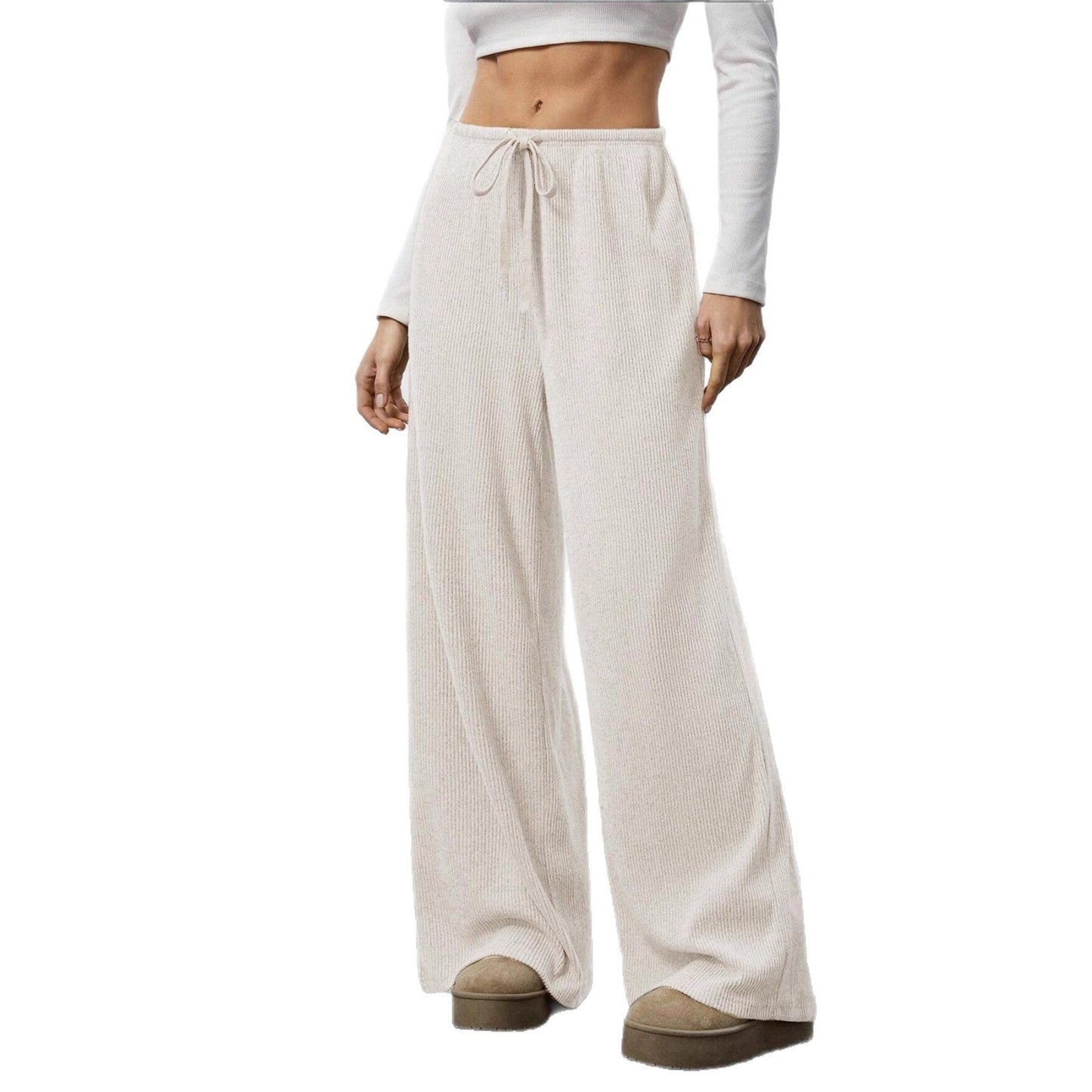 Damen Strickhose Weite Passform Eveloria