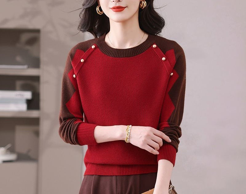 Damen Pullover Lässig mit Applikationen Eveloria