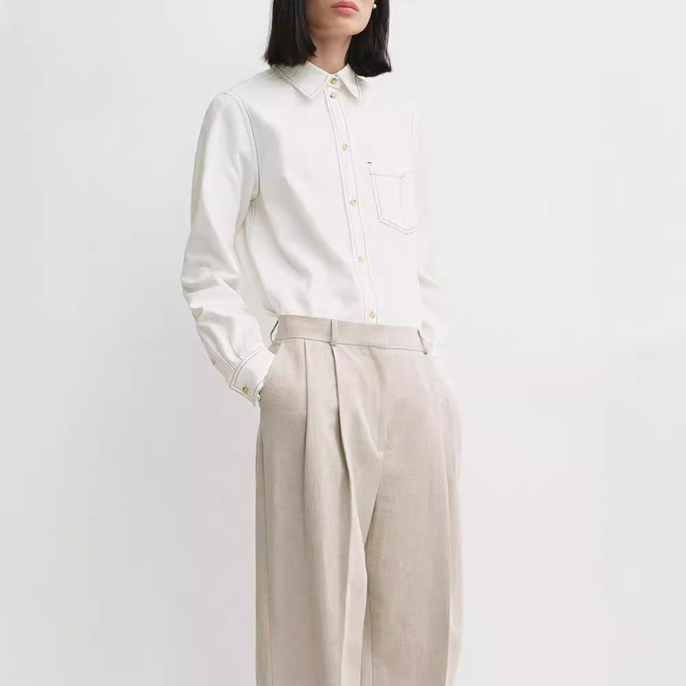 Damen Jeanshemd Lässiger Schnitt Eveloria