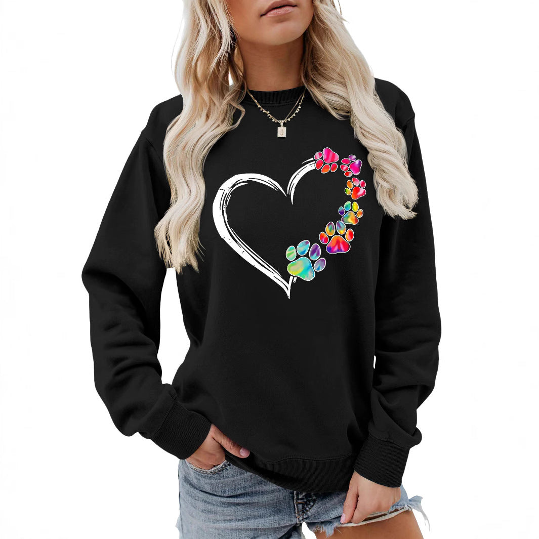 Damen Sweatshirt Pfotenherz-Design Eveloria - Eveloria