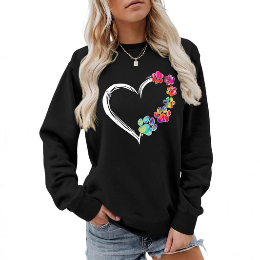 Damen Sweatshirt Pfotenherz-Design Eveloria - Eveloria