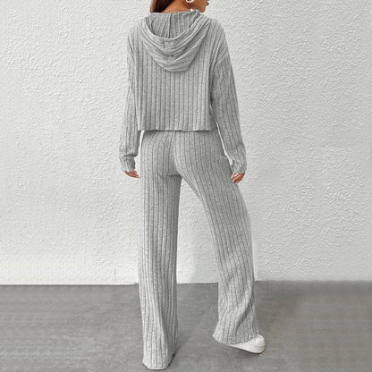 Damen Strick-Set Hoodie und weite Hose Eveloria