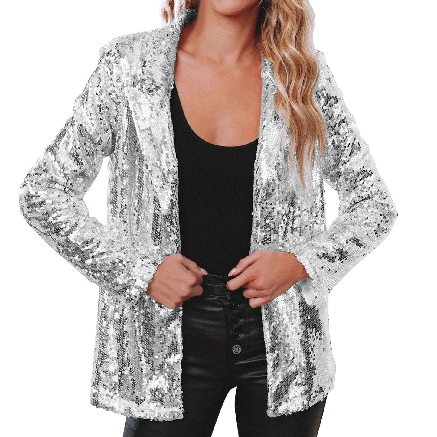 Damen Glitzer Blazer Eveloria wird zu: Eveloria Damen Glitzerjacke - Eveloria