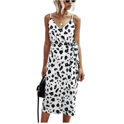 Damen Wickelkleid Leicht Floralmuster Schlitz