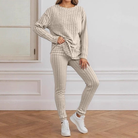 Damen Strickensemble Rippenstruktur Eveloria
