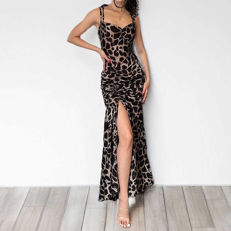 Damen Maxikleid Wickeldesign Figurbetonter Stoff
