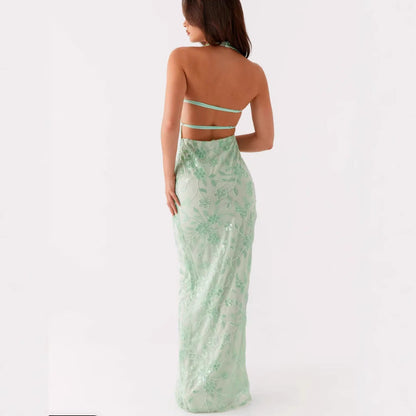 Damen Langarmkleid mit Spitze und V-Ausschnitt Floral