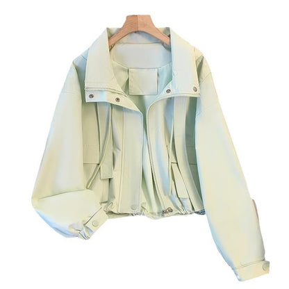 Damen Übergangsjacke Leicht Verstellbarer Bund Praktische Taschen