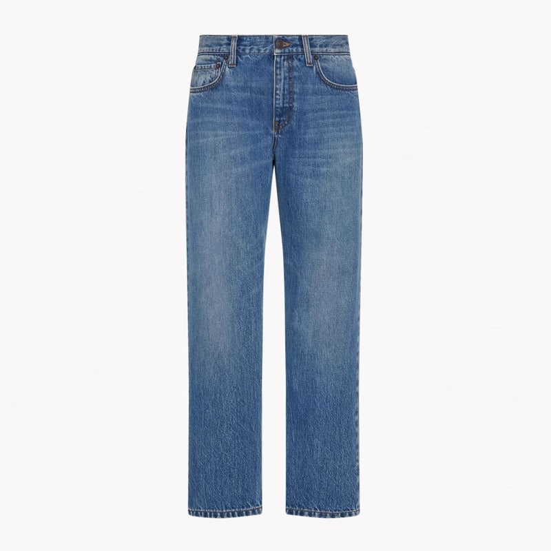 Damen High-Waist Jeans Lässiger Schnitt Eveloria