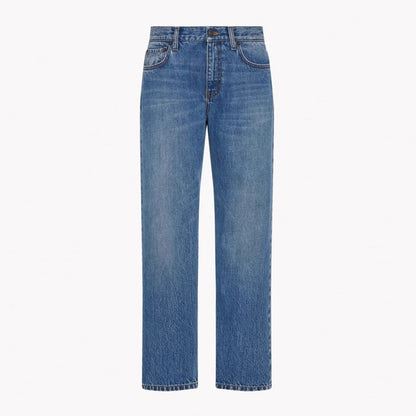 Damen High-Waist Jeans Lässiger Schnitt Eveloria