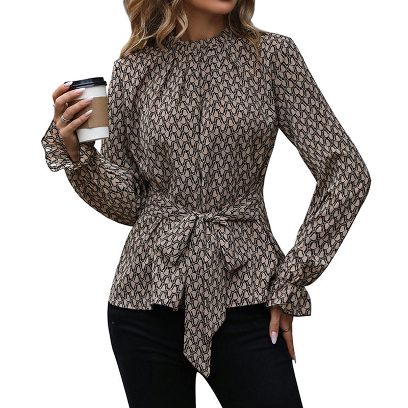 Eveloria Damen Bluse Voluminöse Ärmel Elegant Weiß