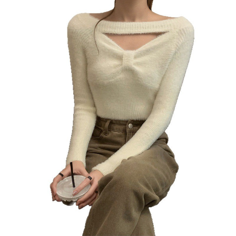 Damen Strickoberteil Cut-Out Design Elegantes Modell