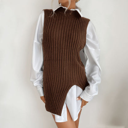Damen Strickkleid Tailliert Modern Eveloria