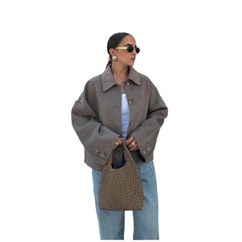 Damen Oversized Wollmantel Eveloria