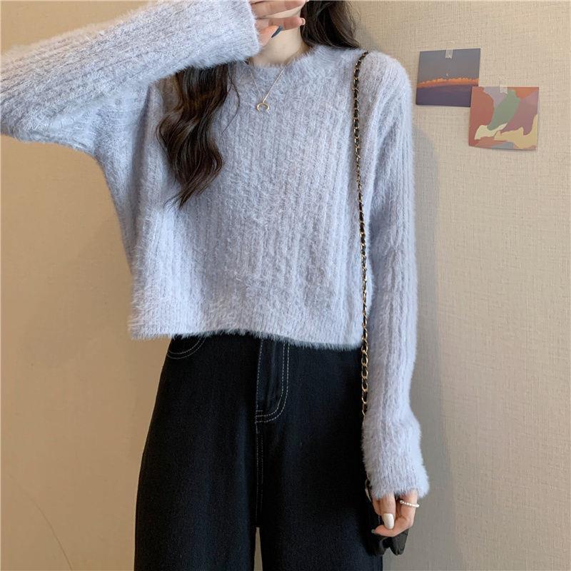 Damen Strickpullover Weiches Material Beige