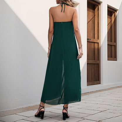 Damen Jumpsuit Trägerlos Weit Schnitt Eveloria