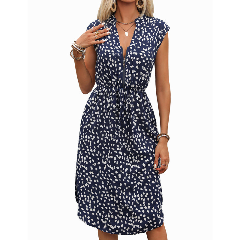 Damen Midikleid Elastisch Hemdkragen Eveloria