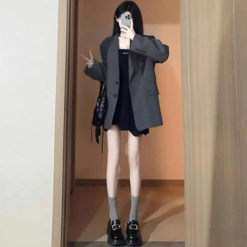 Damen Oversized Blazer mit Taschen Eveloria - Eveloria