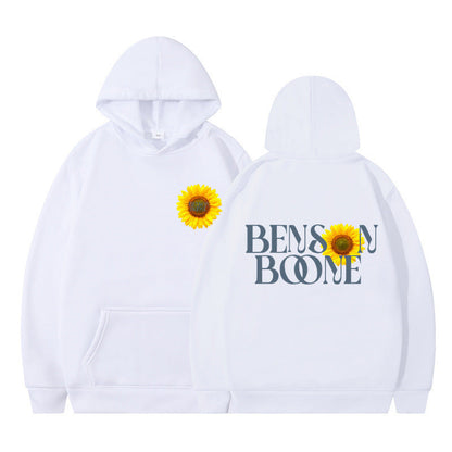 Damen Kapuzenpullover Sonnenblumenmotiv Bequem Eveloria