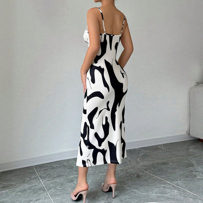 Damen Maxikleid Elegantes Drapierungsdesign Seitenschlitz Eveloria