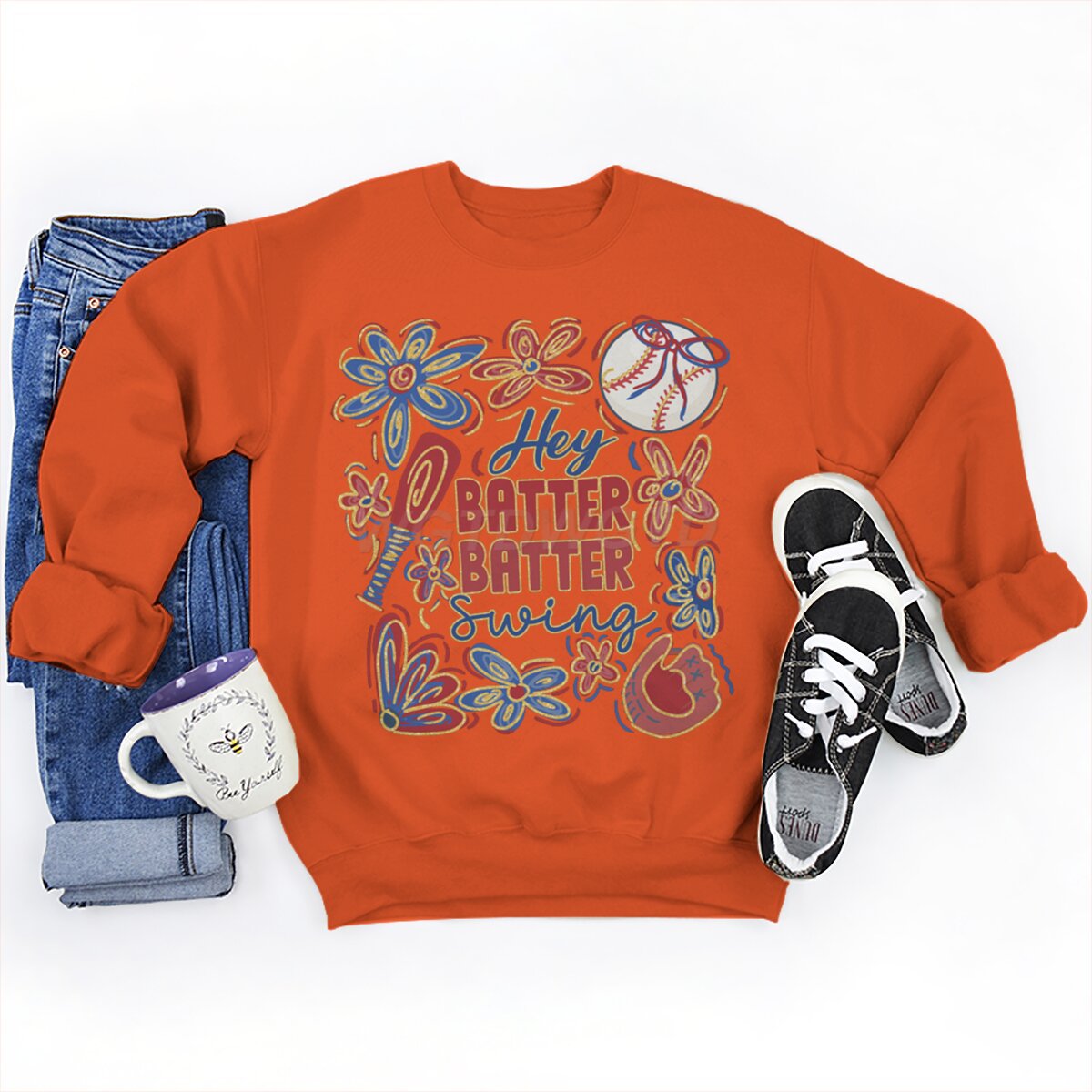 Damen Sweatshirt Baseball-Motiv Lässiger Schnitt Grau Eveloria