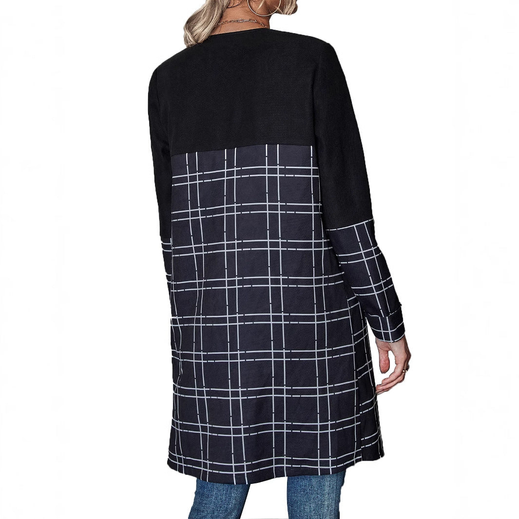 Damen Blazer Längs Karomuster Eveloria