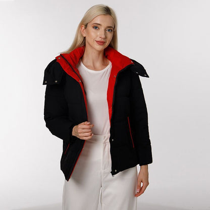 Eveloria Damen Winterjacke Gesteppt Wendbar Praktische Taschen