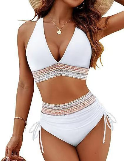 Damen Hochtaillierte Bikinis mit Modischen Details Eveloria