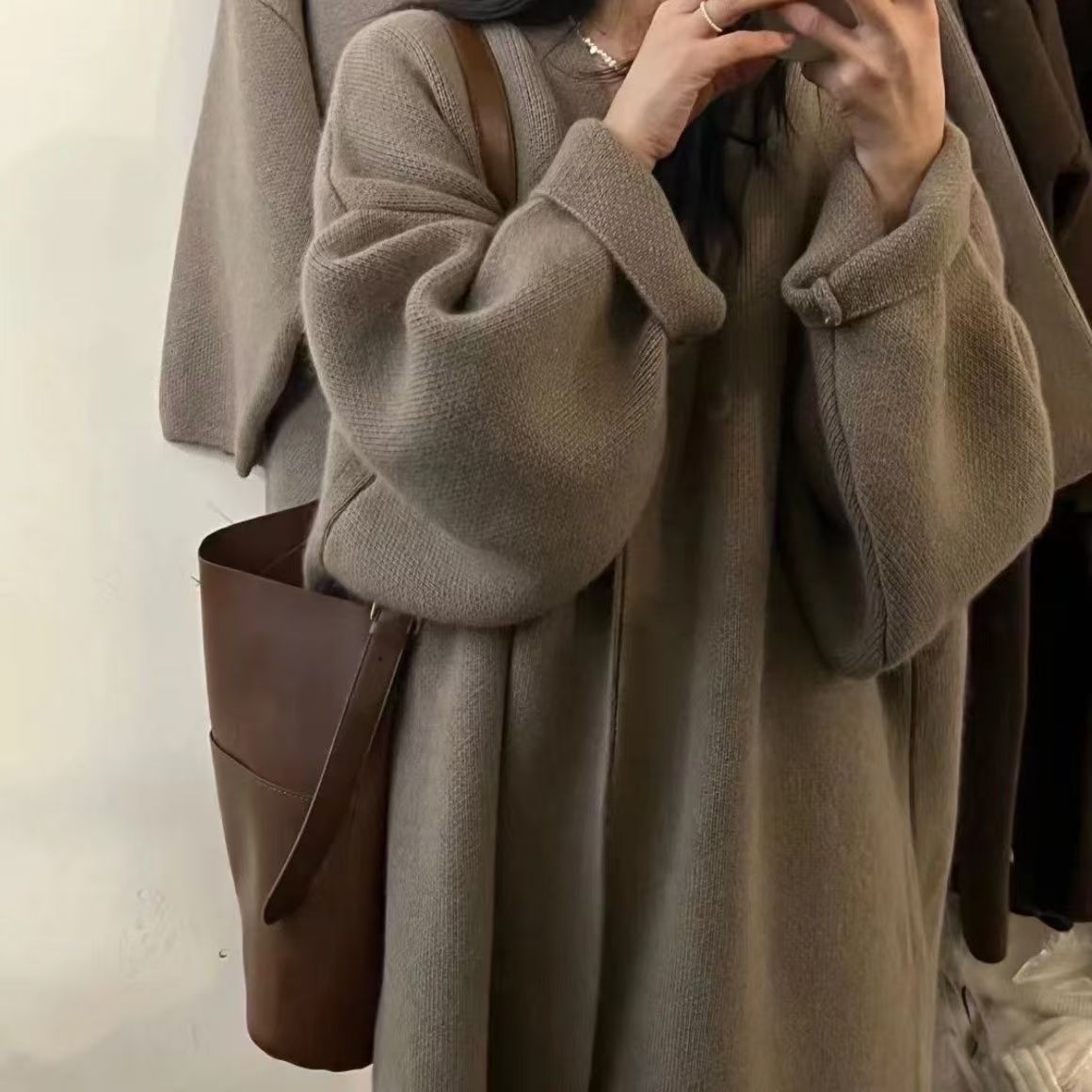 Damen Oversized Strickjacke Warm Eveloria