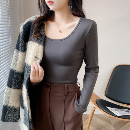 Damen Langarmshirt Rippstruktur Cropped Eveloria