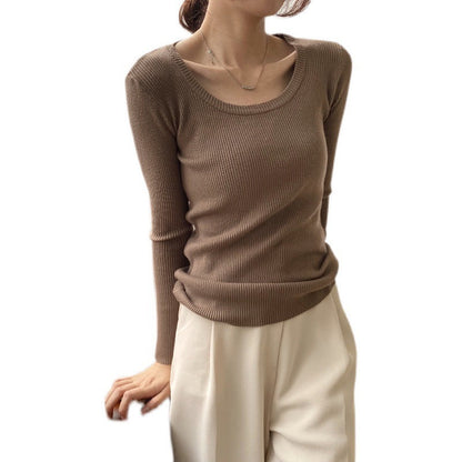 Damen Langarm-Shirt Eveloria Baumwolle Weiß