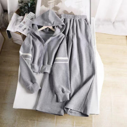 Damen Hoodie Jogginghose Kombi mit Reißverschluss Eveloria