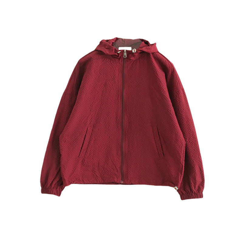 Damen Windjacke Atmungsaktives Material Elastische Bündchen