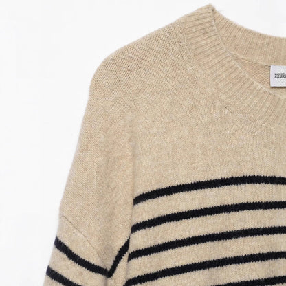 Damen Strickpullover Gestreift Eveloria