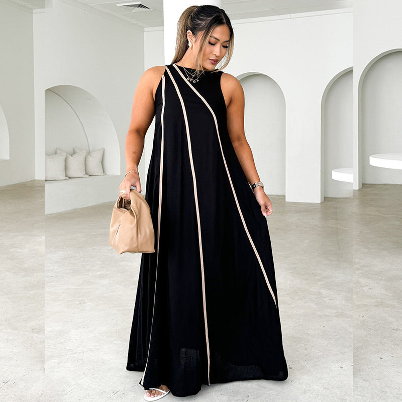 Damen Maxikleid Asymmetrisch Elegante Schnürung Eveloria