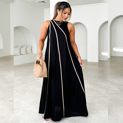 Damen Maxikleid Asymmetrisch Elegante Schnürung Eveloria