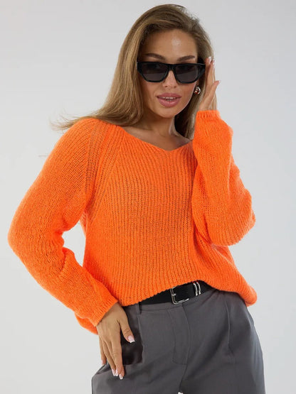 Damen Pullover Weiches Material Lässige Struktur Beige