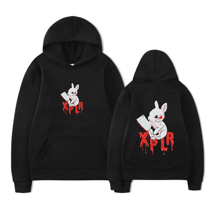 Damen Kapuzensweater Cartoon-Motiv Bequem Eveloria