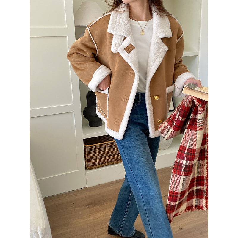 Damen Oversized Teddyjacke Eveloria - Eveloria