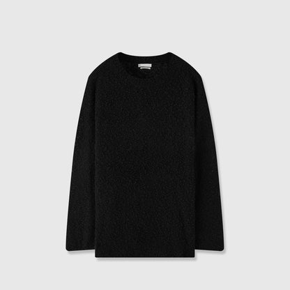 Damen Strickpullover Weich Veloursstoff Übergröße Beige