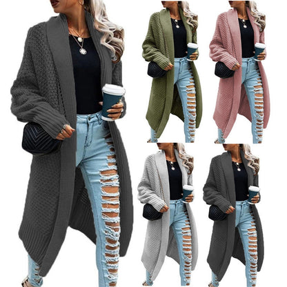 Damen Cardigan Grobstrick Lässiger Schnitt Elegante Maschenstruktur - Eveloria