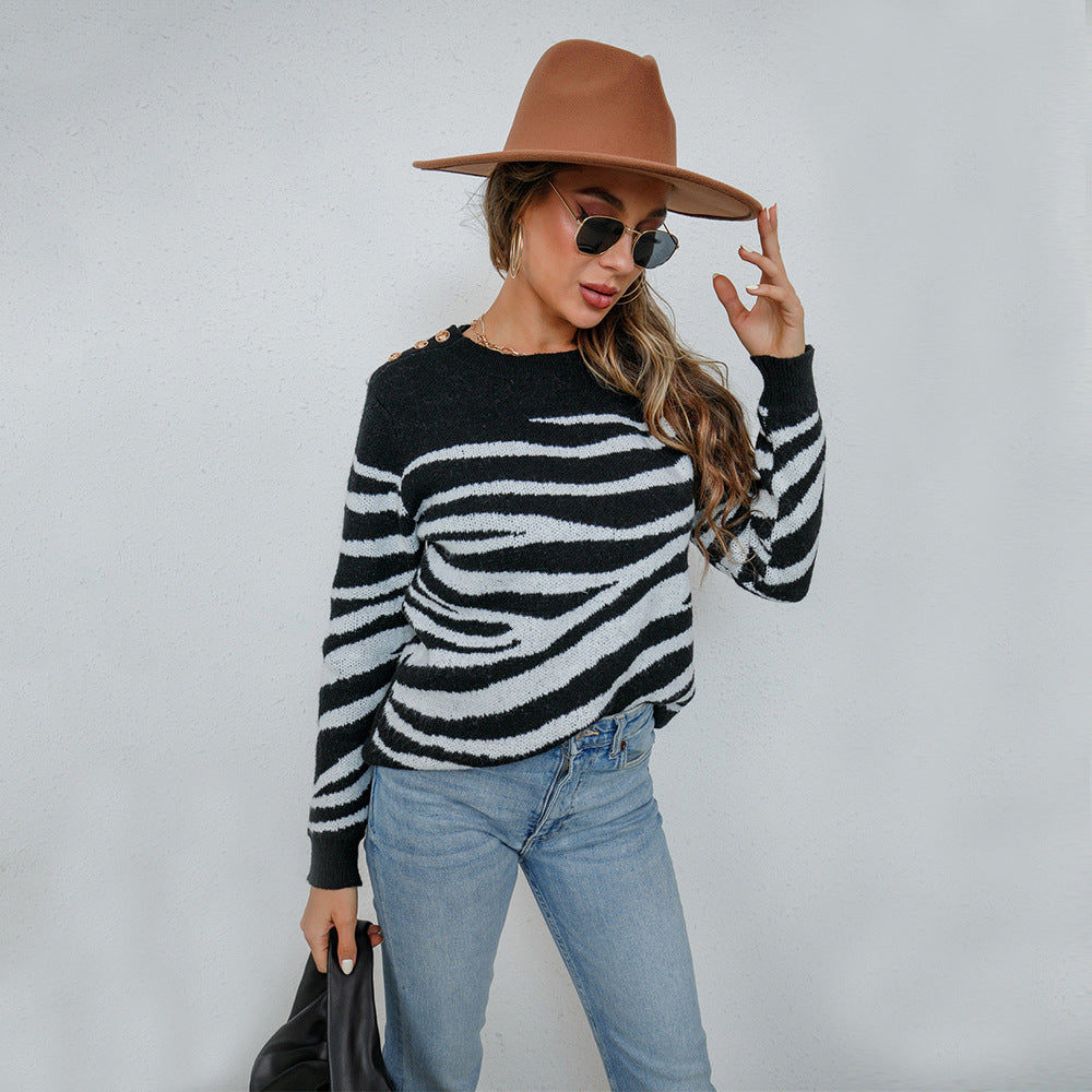 Damen Pullover Gemustert Eveloria