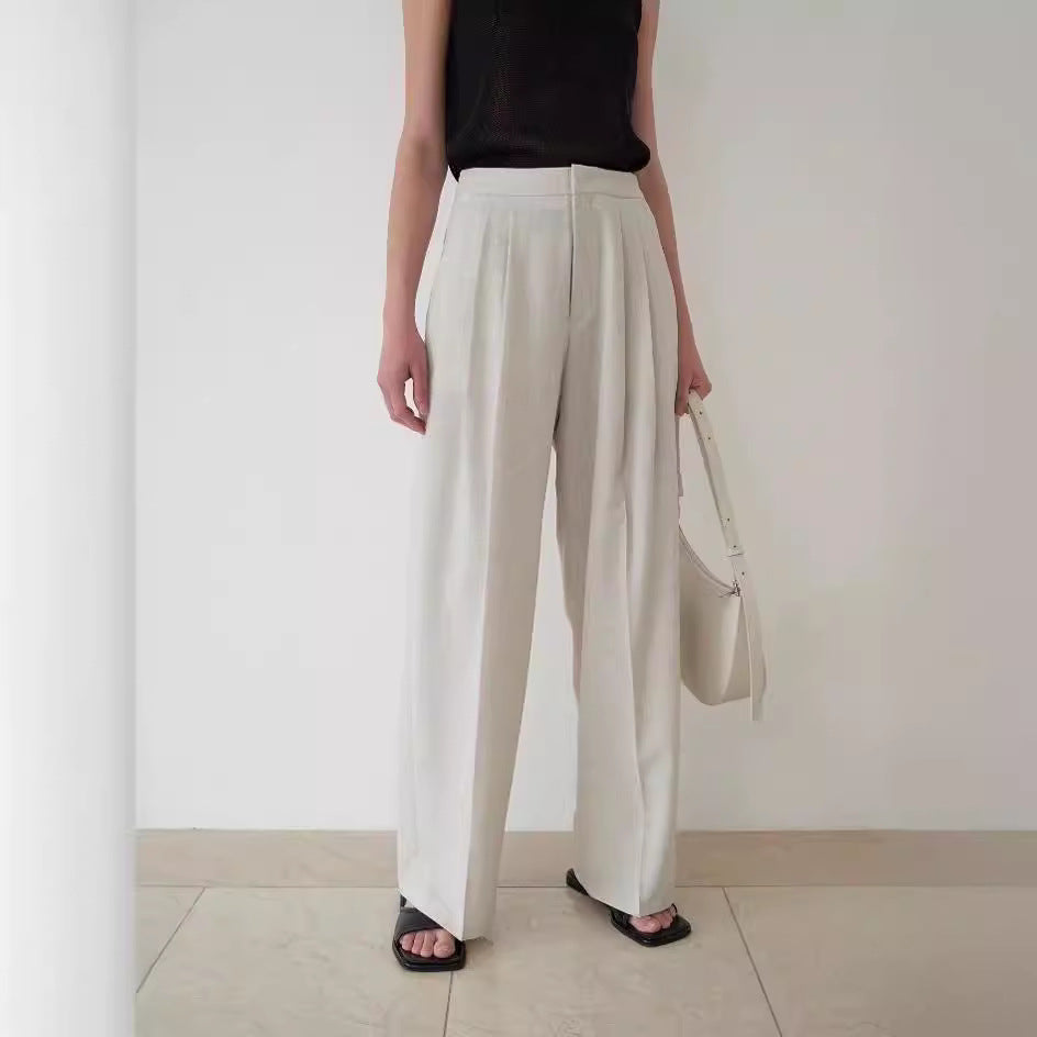 Damen Plissee-Hose Hochgeschnitten Eveloria Elegante - Eveloria