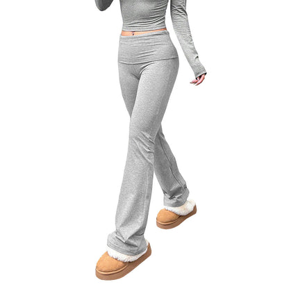 Damen Loungehose Flared-Look Weiches Futter Eveloria