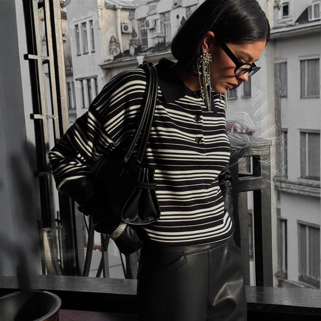 Damen Cardigan Gestreift Lässig Eveloria