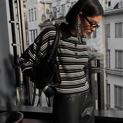 Damen Cardigan Gestreift Lässig Eveloria